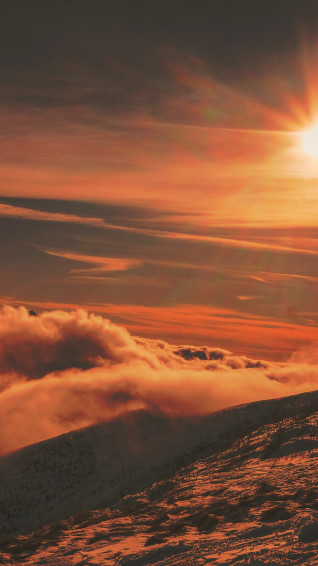 Mountain Sunset Nature iPhone Wallpaper Idrop News