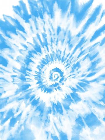 Light Ocean Blue Tie Dye Mini Art Print By Chinhairdesigns