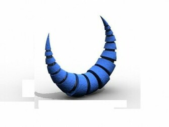 Blue Bull Horns Wallpaper