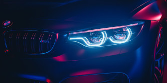 Wallpaper Matte Gray Bmw Vehicle M4 Car Cyan Pink Neon