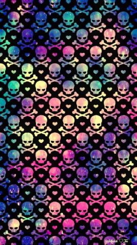 Rainbow Skulls Galaxy Wallpaper Androidwallpaper iPhonewallpaper