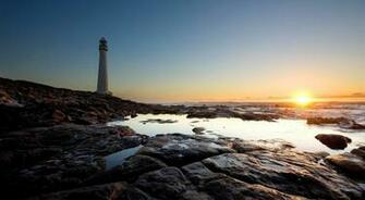 High Definition Wallpaper Of Lighthouse Photo Sunset Horizon For