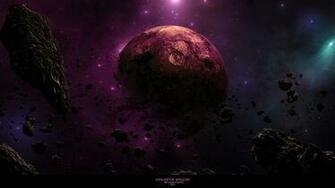 Planets Rocks Nebulae Deviantart Dust Asteroids Cosmic Wallpaper