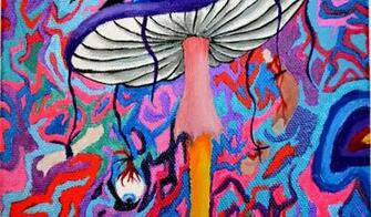 Trippy Mushroom Background Bigbackground
