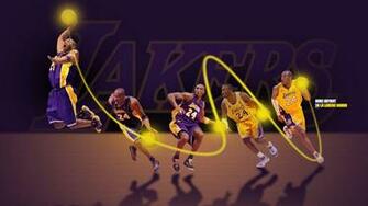 All About Basketball Kobe Bryant With Club La Lakers Wallpaper