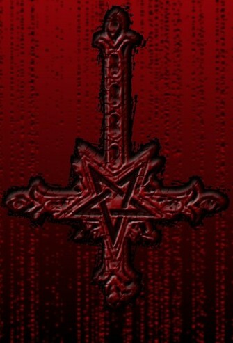 Satanic Pentagram Wallpaper Inverted Cross With