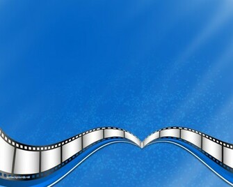 Blue Movie Film Strip Background For Powerpoint Business And