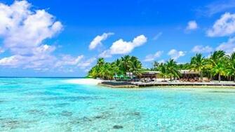Wallpaper Palmen Meer Strand Urlaub Paradies Herbst In