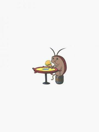 Cockroach Eating Krabby Patty Sticker By Jorgebrandom Buy