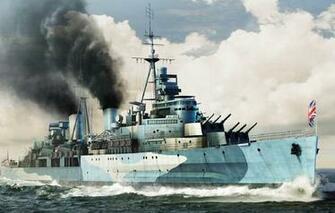 Wallpaper Ship Art Navy Military Cruiser British