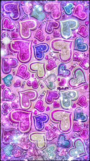 Kristie On Hearts Wallpaper