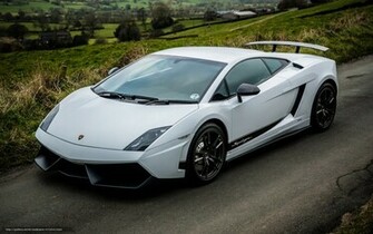 Wallpaper Lamborghini Gallardo Superleggera White Top