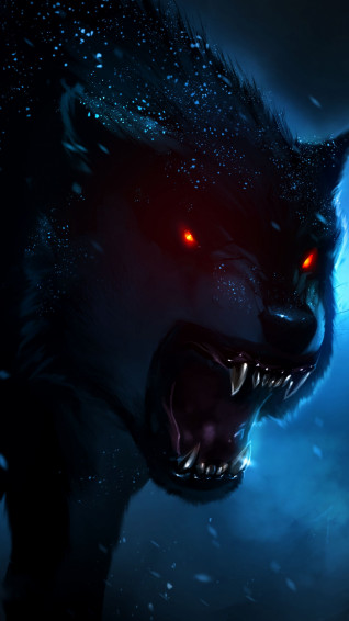 Cool Black Wolf Background Wallpaper