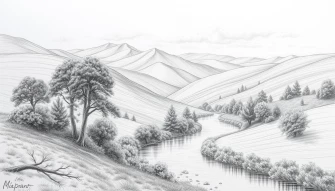 Pencil Drawing Wallpaper