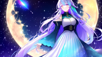 Stable Diffusion Ai Anime Nebula Girl 4k Wallpaper