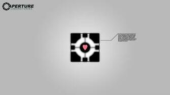 Companion Cube iPhone Wallpaper