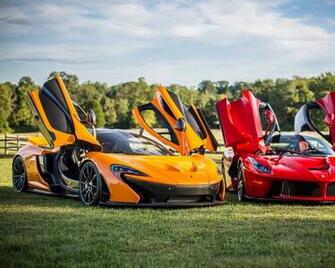 Wallpaper Mclaren P1 Ferrari Laferrari