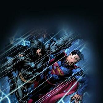 Ios7 Batman Superman Fight Parallax HD iPhone iPad Wallpaper