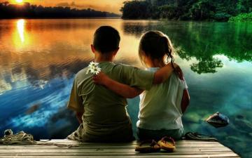 Cute Kid Couple In Love HD Wallpaper Little