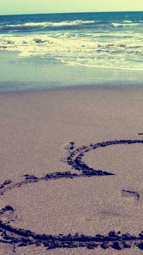 Wallpaper Valentine S Day February Heart Sand Sea Love