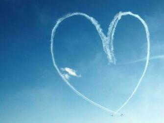 Heart Shaped Trail Wallpaper Stock Photos