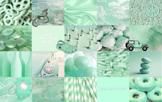 Pastel Green Aesthetic Laptop Wallpaper
