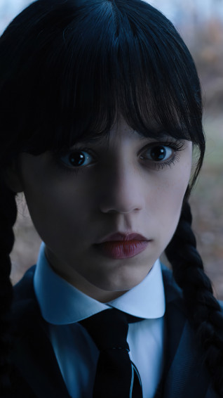 Wednesday Addams Jenna Ortega Series 4k Wallpaper iPhone HD Phone