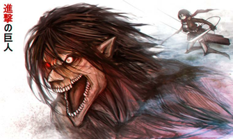 Eren Titan Form Mikasa Attack On Anime HD Wallpaper Desktop