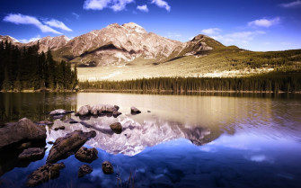 Best Nature Scenes Wallpaper With High Resolution Picture Of Mountain And River