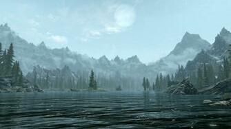 The Elder Scrolls V Skyrim Tamriel Moon Mountain Wallpaper HD