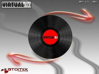 Girando Virtual Dj Papel De Parede Sobre Disco