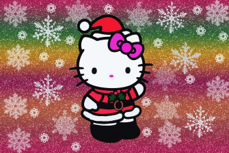 A Festive Hello Kitty Christmas Wallpaper