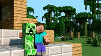 Minecraft Wallpaper Steve Creeper