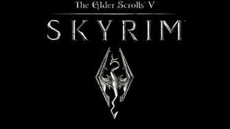 Skyrim Wallpaper Black Logo