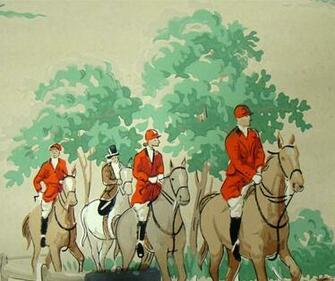 Vintage Hunting Scene Wallpaper My Kind Of Antique