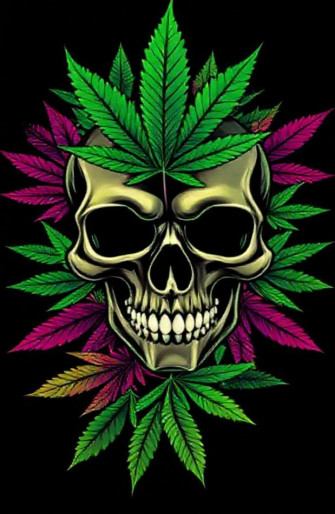 Wallpaper Of Weed Skull
