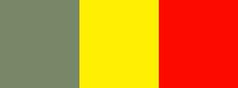 Green Canary Yellow And Candy Apple Red Three Color Background