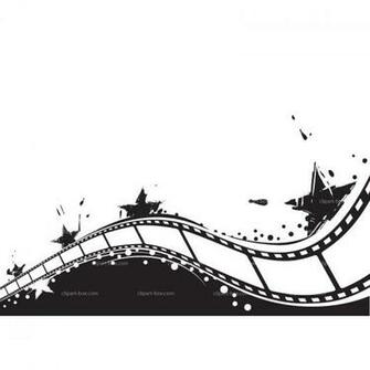 Clipart Movie Background Black And White Royalty Vector Design