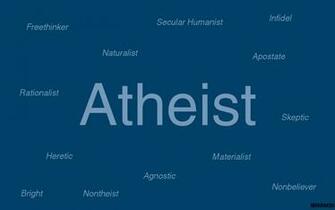 Blue Text Atheism Wallpaper