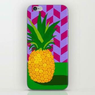 Fruit With Wallpaper Pineapple iPhone Ipod Skin By The