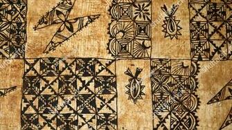 Background Of Traditional Pacific Island Tapa Cloth