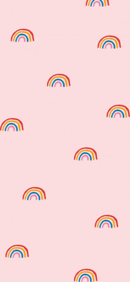 Pink Aesthetic Pictures Rainbow On Background Idea