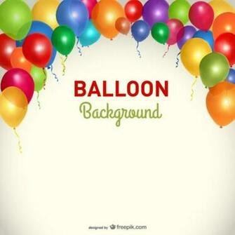 Party Background Balloons Template Vector