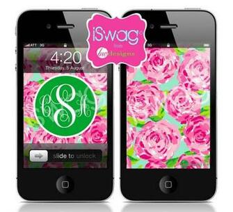 Personalized Monogram iPhone Wallpaper Random