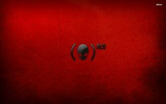 Alienware Logo Red Background A25 HD Wallpaper