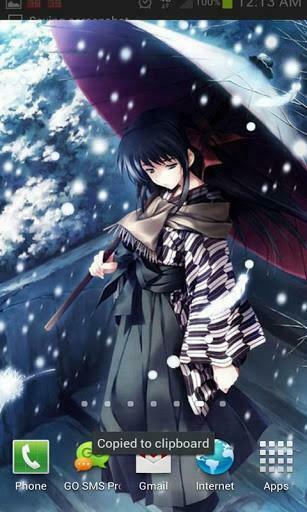 Bigger Anime Snow Live Wallpaper For Android Screenshot
