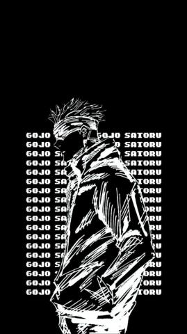 Gojo Satoru Wallpaper Black Design Aesthetic
