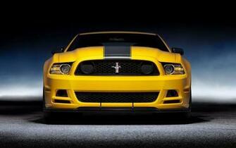 Met Een Gele Ford Mustang Boss HD Wallpaper Foto