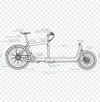 Bullitt Cargo Bike Dimensions Png Image With Transparent