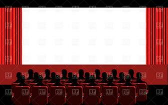 Movie Theater Blue Hall Royalty Vector Clipart Eps